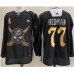 Men Tampa Bay Lightning #77 Victor Hedman Black Pirate Themed Warmup Authentic Stitched Jersey