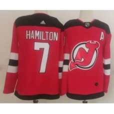 Men New Stitched Jersey Devils #7 Dougie Hamilton Red Authentic Stitched Jersey