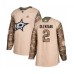 Men Dallas Stars #2 Jamie Oleksiak Authentic Camo Veterans Day Practice Hockey Stitched Jersey