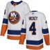 Men Adidas New York Islanders #4 Thomas Hickey Authentic White Away NHL Jersey