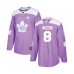 Men Toronto Maple Leafs #8 Jake Muzzin Authentic Purple Fights Cancer Practice Hockey Stitched Jersey