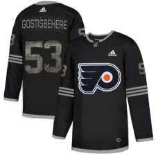 Men Adidas Philadelphia Flyers #53 Shayne Gostisbehere Black Authentic Classic Stitched NHL Jersey