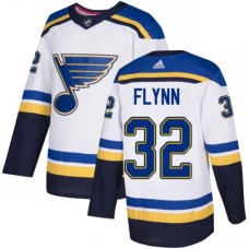 Men Adidas St. Louis Blues #32 Brian Flynn Authentic White Away NHL Jersey