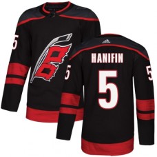 Men Adidas Carolina Hurricanes #5 Noah Hanifin Premier Black Alternate NHL Jersey