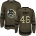 Men Adidas New York Islanders #46 Bode Wilde Authentic Green Salute to Service NHL Jersey