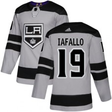 Men Adidas Los Angeles Kings #19 Alex Iafallo Premier Gray Alternate NHL Jersey