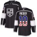 Men Adidas Los Angeles Kings #10 Tobias Rieder Authentic Black USA Flag Fashion NHL Jersey