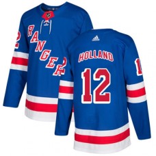 Men Adidas New York Rangers #12 Peter Holland Premier Royal Blue Home NHL Jersey