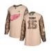 Men Adidas Detroit Red Wings #15 Chris Terry Authentic Camo Veterans Day Practice NHL Jersey