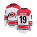 Men Carolina Hurricanes #19 Dougie Hamilton Authentic White Away Fanatics Branded Breakaway NHL Jersey