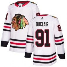 Men Adidas Chicago Blackhawks #91 Anthony Duclair Authentic White Away NHL Jersey