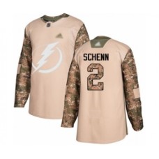 Men Tampa Bay Lightning #2 Luke Schenn Authentic Camo Veterans Day Practice Hockey Stitched Jersey