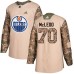 Men Adidas Edmonton Oilers #70 Ryan McLeod Authentic Camo Veterans Day Practice NHL Jersey