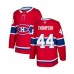 Men Montreal Canadiens #44 Nate Thompson Authentic Red Home Hockey Stitched Jersey