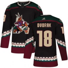 Men Adidas Arizona Coyotes #18 Christian Dvorak Authentic Black Alternate NHL Jersey