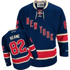 Men Reebok New York Rangers #82 Joey Keane Authentic Navy Blue Third NHL Jersey