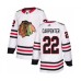 Men Chicago Blackhawks #22 Ryan Carpenter Authentic White Away Hockey Stitched Jersey