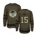 Men Buffalo Sabres #15 Jean-Sebastien Dea Authentic Green Salute to Service Hockey Stitched Jersey