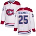 Men Adidas Montreal Canadiens #25 Adam Cracknell Authentic White Away NHL Jersey