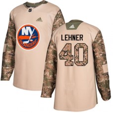 Men Adidas New York Islanders #40 Robin Lehner Authentic Camo Veterans Day Practice NHL Jersey