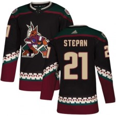 Men Adidas Arizona Coyotes #21 Derek Stepan Premier Black Alternate NHL Jersey