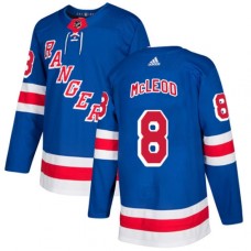 Men Adidas New York Rangers #8 Cody McLeod Authentic Royal Blue Home NHL Jersey