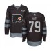 Men Philadelphia Flyers #79 Carter Hart Authentic Black 1917-2017 100th Anniversary Hockey Stitched Jersey