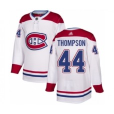 Men Montreal Canadiens #44 Nate Thompson Authentic White Away Hockey Stitched Jersey