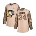 Men Pittsburgh Penguins #34 Nathan Legare Authentic Camo Veterans Day Practice Hockey Stitched Jersey