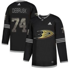 Men Adidas Anaheim Ducks #74 Jake DeBrusk Black Authentic Classic Stitched NHL Jersey