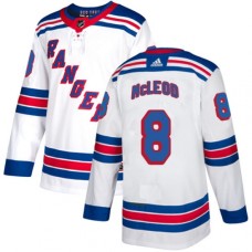 Men Adidas New York Rangers #8 Cody McLeod Authentic White Away NHL Jersey