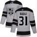 Men Adidas Los Angeles Kings #31 Peter Budaj Premier Gray Alternate NHL Jersey