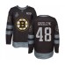 Men Boston Bruins #48 Matt Grzelcyk Authentic Black 1917-2017 100th Anniversary 2019 Stanley Cup Final Bound Hockey Jersey