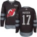 Men Adidas New Jersey Devils #17 Patrick Maroon Authentic Black 1917-2017 100th Anniversary NHL Jersey