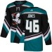 Men Adidas Anaheim Ducks #46 Max Jones Authentic Black Teal Third NHL Jersey