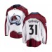 Men Colorado Avalanche #31 Philipp Grubauer Authentic White Away Fanatics Branded Breakaway NHL Jersey