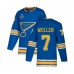 Men St. Louis Blues #7 Joe Mullen Authentic Navy Blue Alternate 2019 Stanley Cup Champions Hockey Jersey