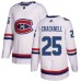 Men Adidas Montreal Canadiens #25 Adam Cracknell Authentic White 2017 100 Classic NHL Jersey