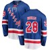 Men New York Rangers #28 Chris Bigras Fanatics Branded Royal Blue Home Breakaway NHL Jersey