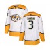 Men Nashville Predators #3 Steven Santini Authentic White Away Hockey Stitched Jersey