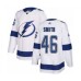 Men Tampa Bay Lightning #46 Gemel Smith Authentic White Away Hockey Stitched Jersey