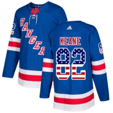 Men Adidas New York Rangers #82 Joey Keane Authentic Royal Blue USA Flag Fashion NHL Jersey