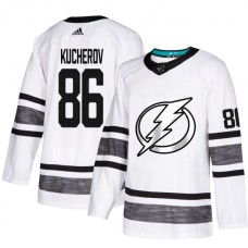 Men Adidas Tampa Bay Lightning #86 Nikita Kucherov White 2019 All-Star Game Parley Authentic Stitched NHL Jersey