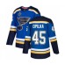 Men St. Louis Blues #45 Luke Opilka Authentic Royal Blue Home 2019 Stanley Cup Final Bound Hockey Jersey