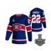 Men Adidas Canadiens #22 Cole Caufield Blue Road Authentic 2021 Stanley Cup Stitched Jersey