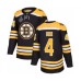 Men Boston Bruins #4 Bobby Orr Authentic Black Home 2019 Stanley Cup Final Bound Hockey Jersey