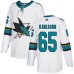 Men Adidas San Jose Sharks #65 Erik Karlsson Authentic White Away NHL Jersey