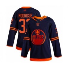 Men Edmonton Oilers #32 Olivier Rodrigue Authentic Navy Blue Alternate Hockey Stitched Jersey