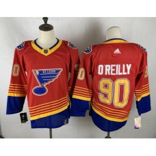 Men St. Louis Blues #90 Ryan O'Reilly Red Fanatics Branded Royal Home Premier Breakaway Player Stitched Jersey