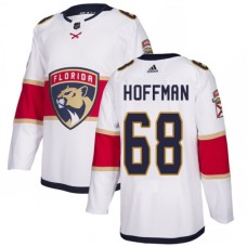 Men Adidas Florida Panthers #68 Mike Hoffman Authentic White Away NHL Jersey